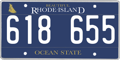 RI license plate 618655