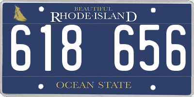 RI license plate 618656