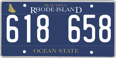 RI license plate 618658