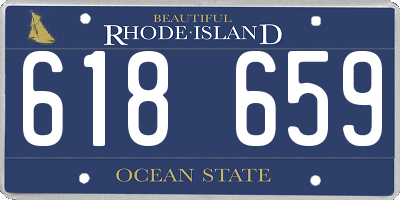 RI license plate 618659