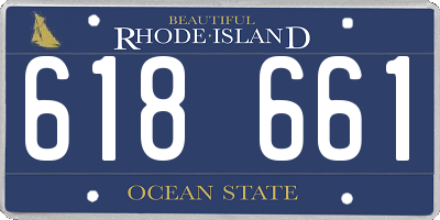 RI license plate 618661