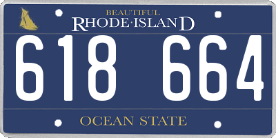 RI license plate 618664