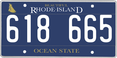 RI license plate 618665