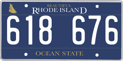RI license plate 618676