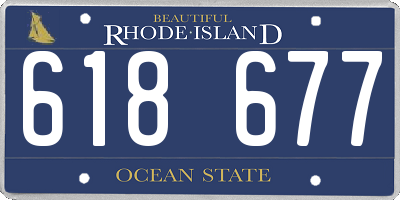 RI license plate 618677