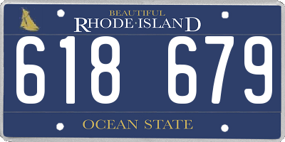 RI license plate 618679