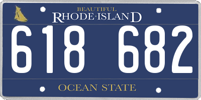 RI license plate 618682