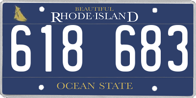 RI license plate 618683