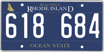 RI license plate 618684
