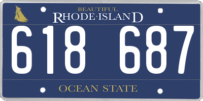 RI license plate 618687