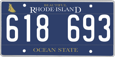 RI license plate 618693