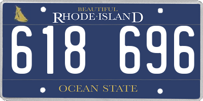 RI license plate 618696