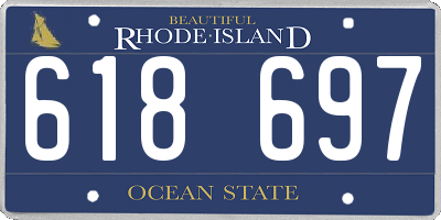 RI license plate 618697