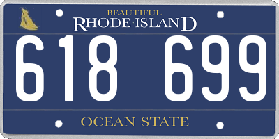 RI license plate 618699