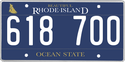 RI license plate 618700