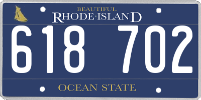 RI license plate 618702