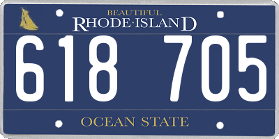 RI license plate 618705