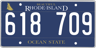 RI license plate 618709