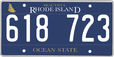RI license plate 618723