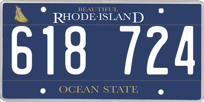 RI license plate 618724
