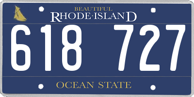 RI license plate 618727