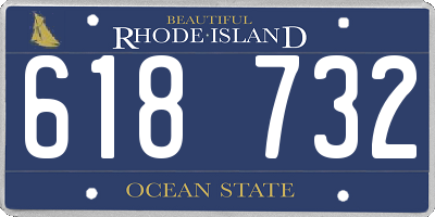 RI license plate 618732