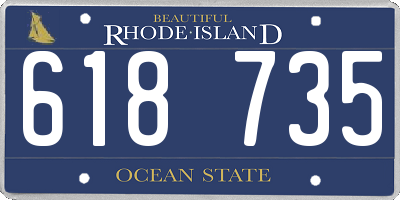 RI license plate 618735