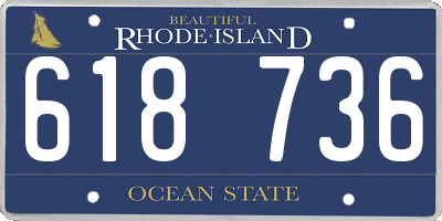 RI license plate 618736