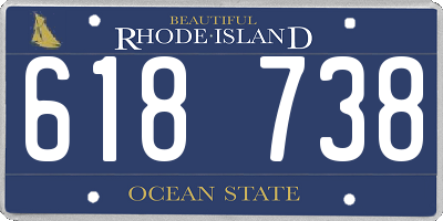RI license plate 618738