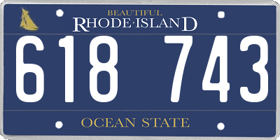 RI license plate 618743