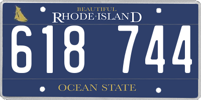 RI license plate 618744