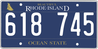 RI license plate 618745