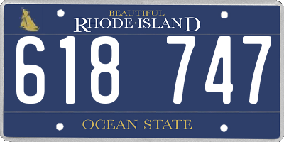 RI license plate 618747