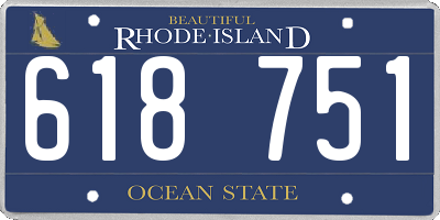 RI license plate 618751