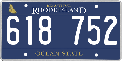 RI license plate 618752