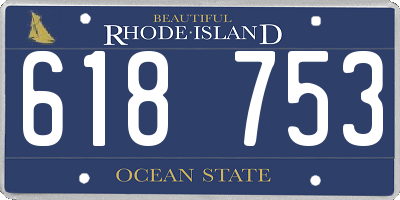 RI license plate 618753