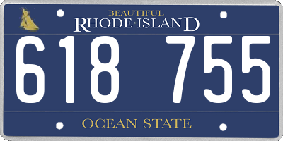 RI license plate 618755