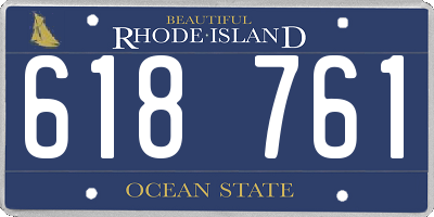 RI license plate 618761