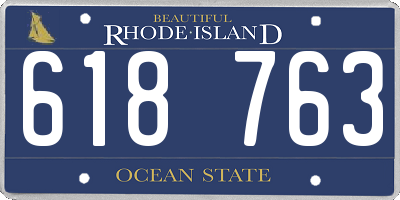 RI license plate 618763