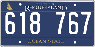 RI license plate 618767