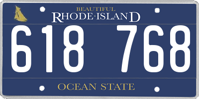 RI license plate 618768