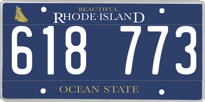 RI license plate 618773