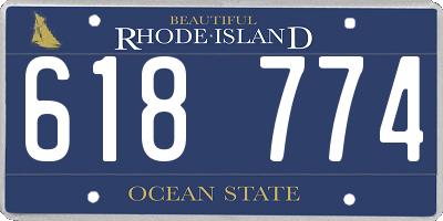 RI license plate 618774