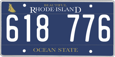 RI license plate 618776