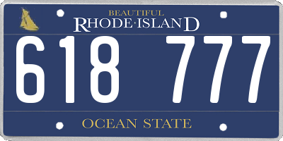 RI license plate 618777