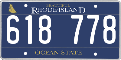 RI license plate 618778