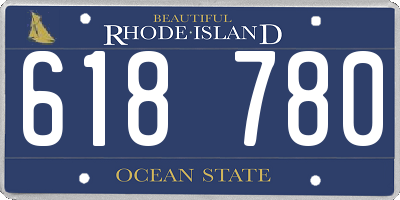 RI license plate 618780