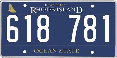 RI license plate 618781