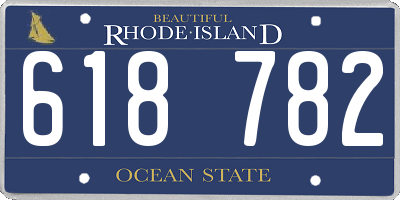 RI license plate 618782