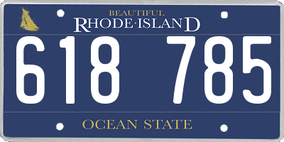 RI license plate 618785